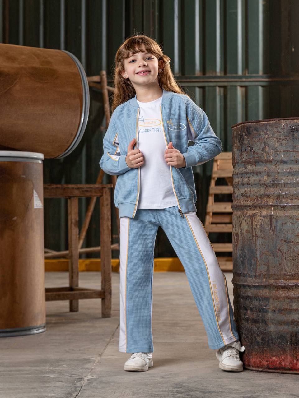 Modernes Mädchen-Sportset, 3-teilig