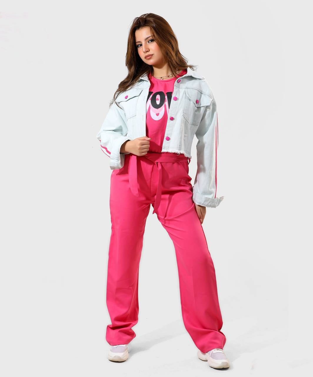 Elegantes Mädchen-Set (Latzhose + Jeansjacke) – Deine Wahl für einen modischen Look für Teenager
