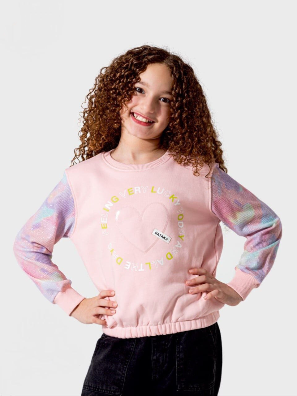 Farbige Ärmel Sweatshirt