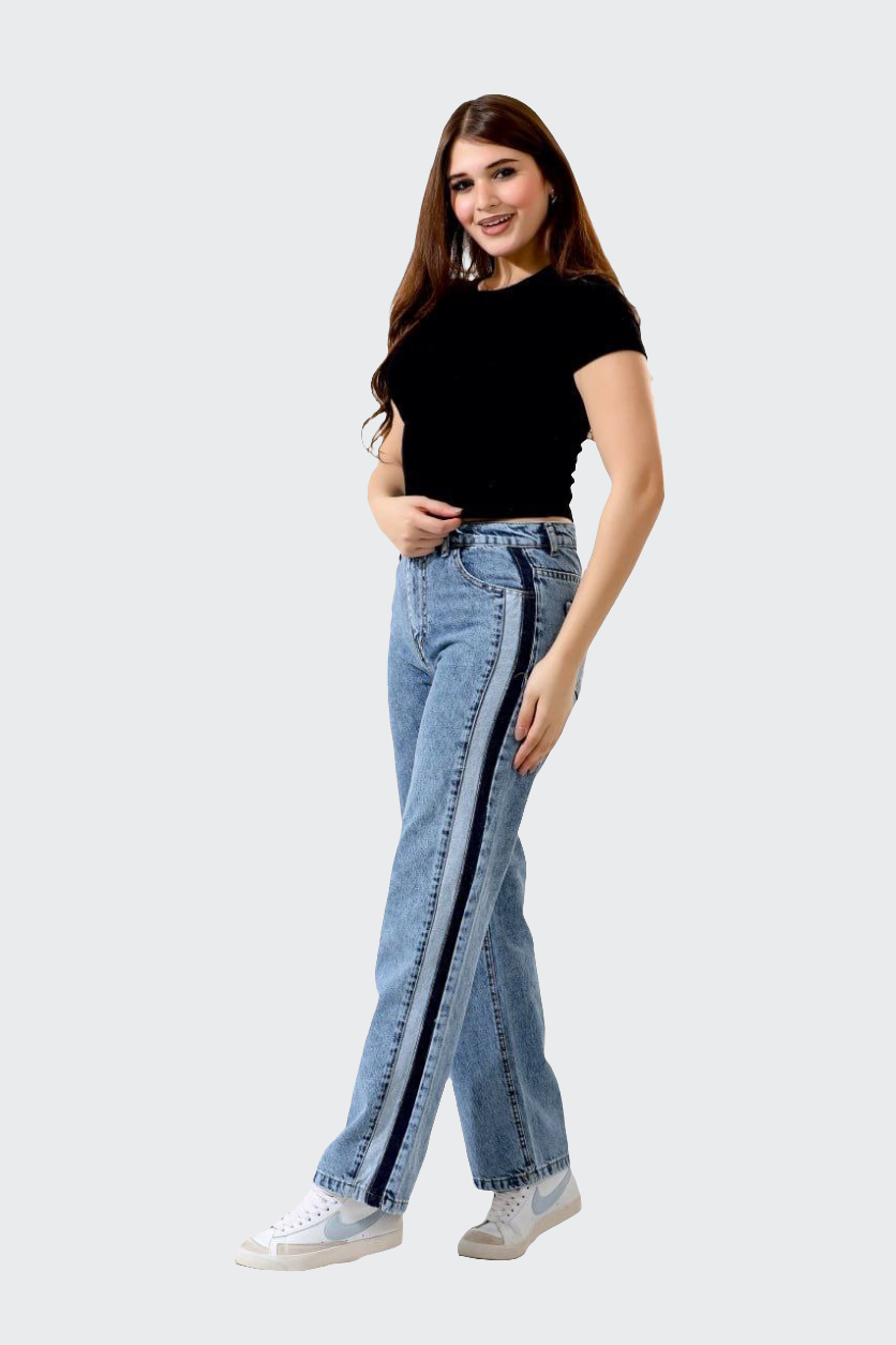Gerade Jeans Hose