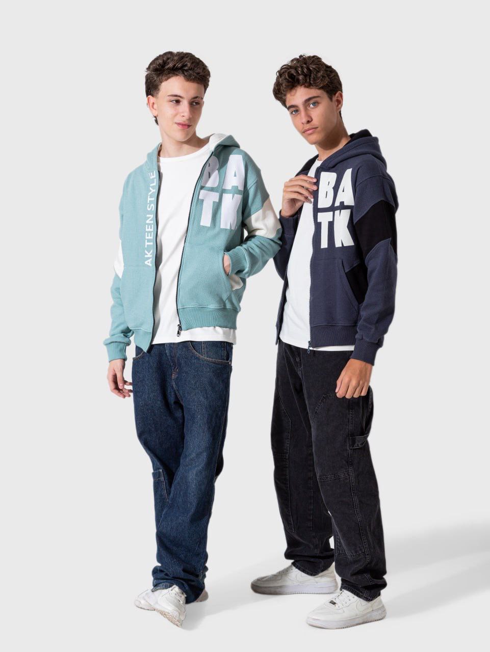 Hoodie mit trendigem Hemd