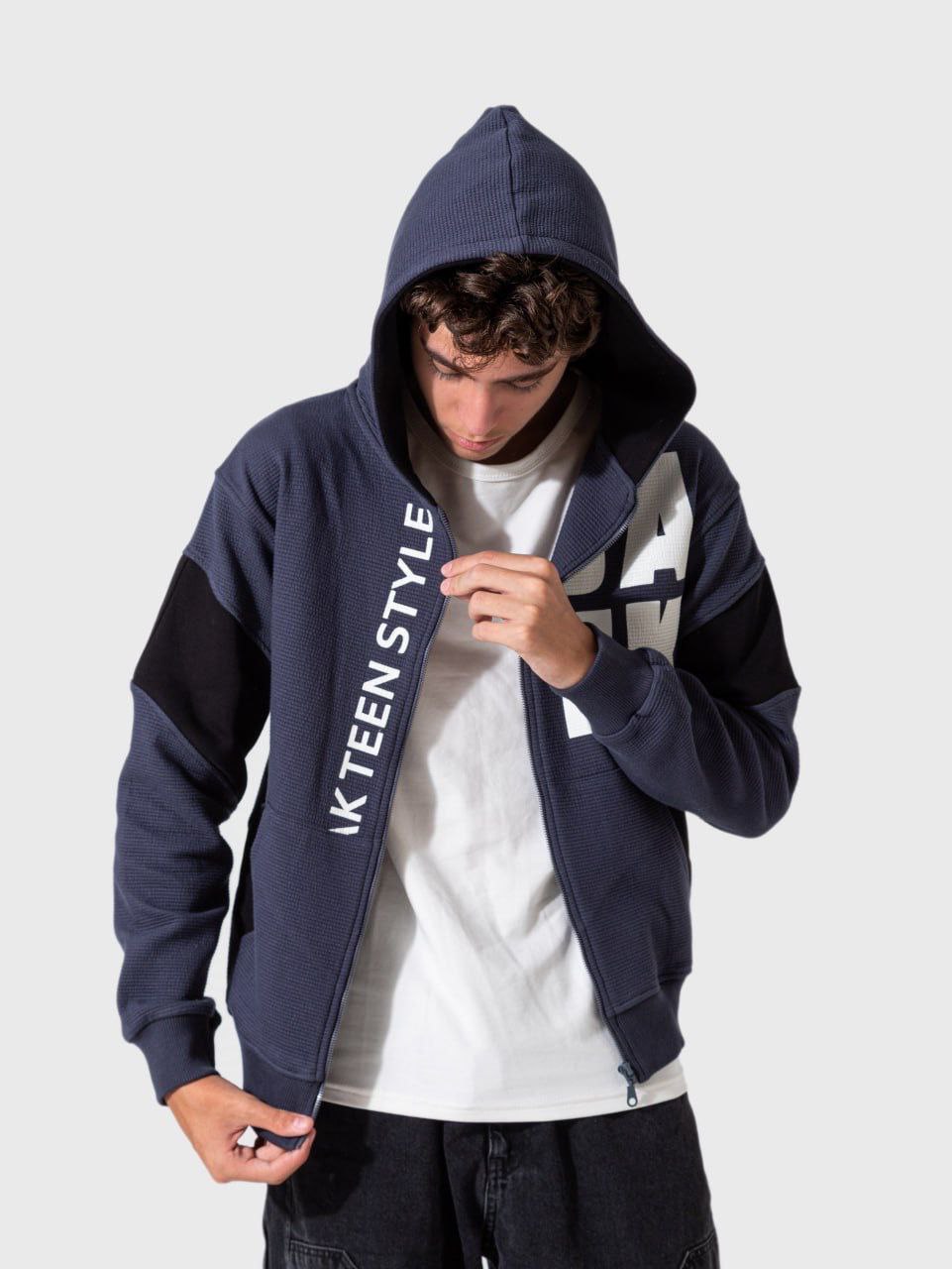 Hoodie mit trendigem Hemd