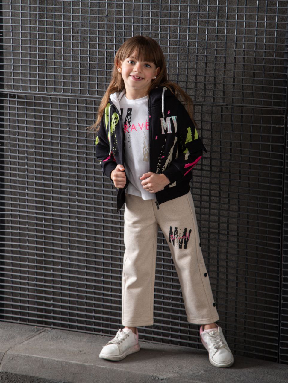 Modernes Mädchen-Sportset, 3-teilig