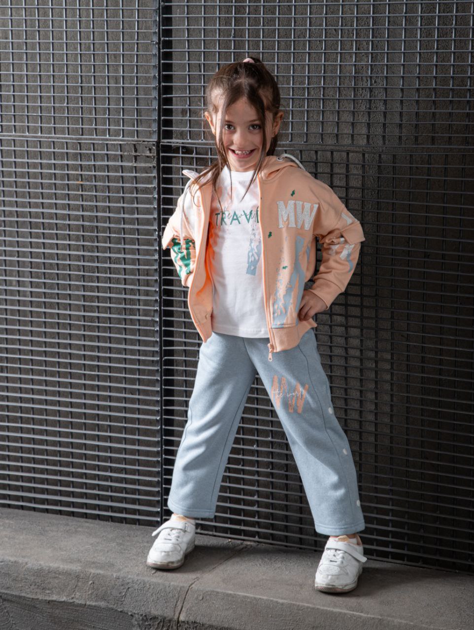 Modernes Mädchen-Sportset, 3-teilig