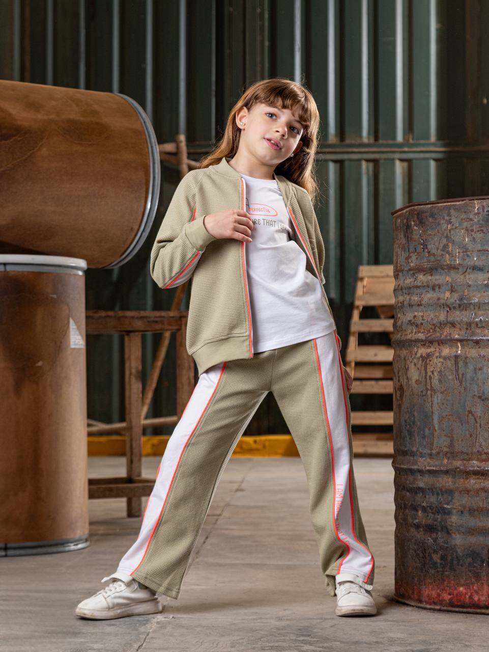 3-teiliges Set mit Reißverschlussjacke