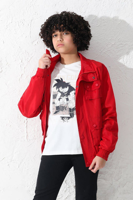 Zweiteiler mit T-Shirt und wasserdichter Jacke