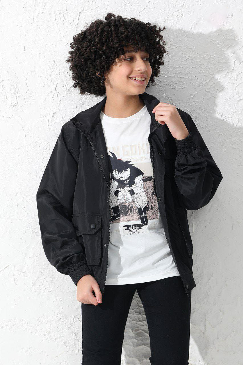 Zweiteiler mit T-Shirt und wasserdichter Jacke