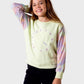 Farbige Ärmel Sweatshirt