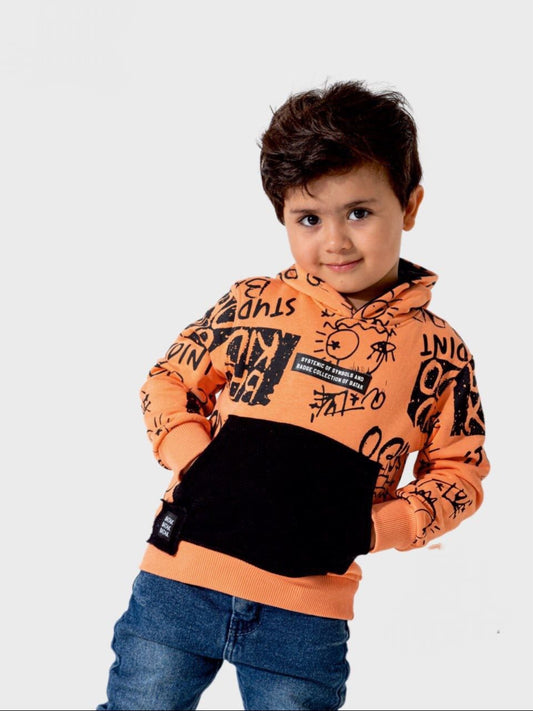 Moderner Jungen-Hoodie